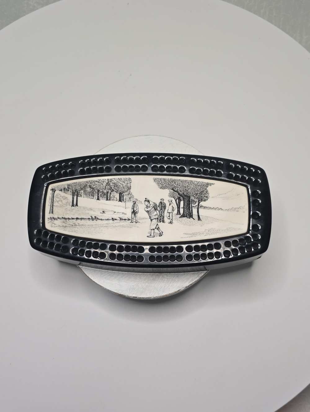 Vintage Golf-themed Cribbage Board - Damage [ Read Details ]